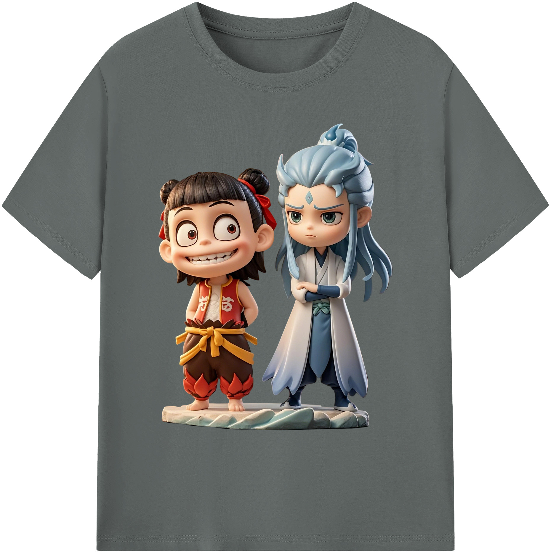 （画像用） Ne Zha 2 ナタ 魔童の大暴れ 綿100％ メンズ半袖Tシャツ｜肌触りやわらか＆通気性
